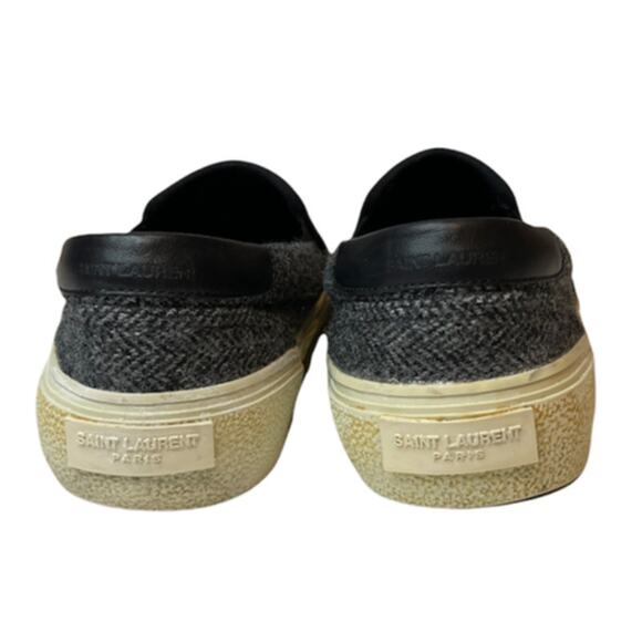 Yves Saint Laurent Black and Cream Sneakers - Picture 10 of 11